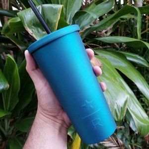 Teal Starbucks Reserve Matte 16 oz Metal Tumbler